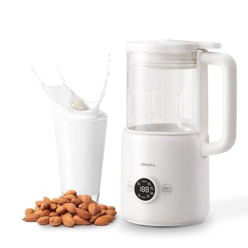 olayks 6 in 1 Automatic Nut Milk Maker Blender, 20oz Homemade Soy Milk Maker for Plant